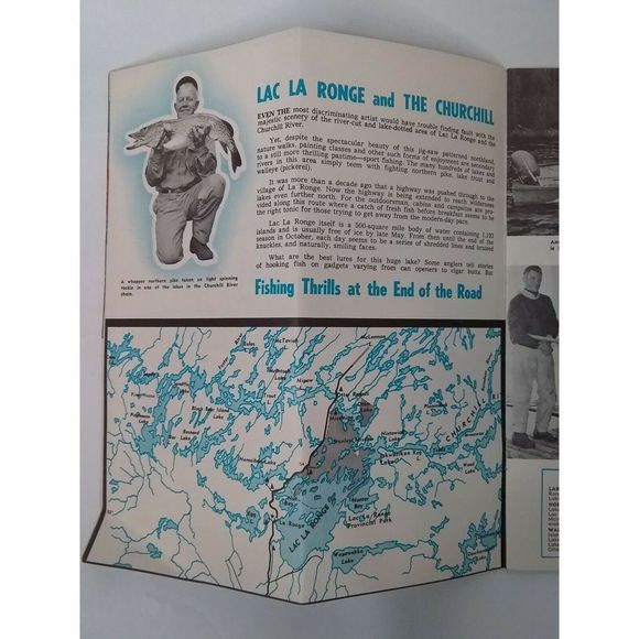Vintage 1960s Official Saskatchewan Invites Angler Fishing Travel Map Guide Fish - Picture 6 of 12